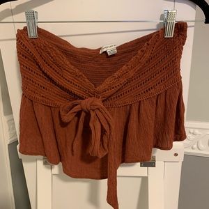 strapless crop blouse